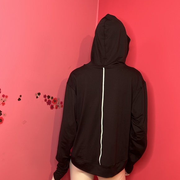 Free People hooded reflective top black size medium and small - Picture 3 of 6